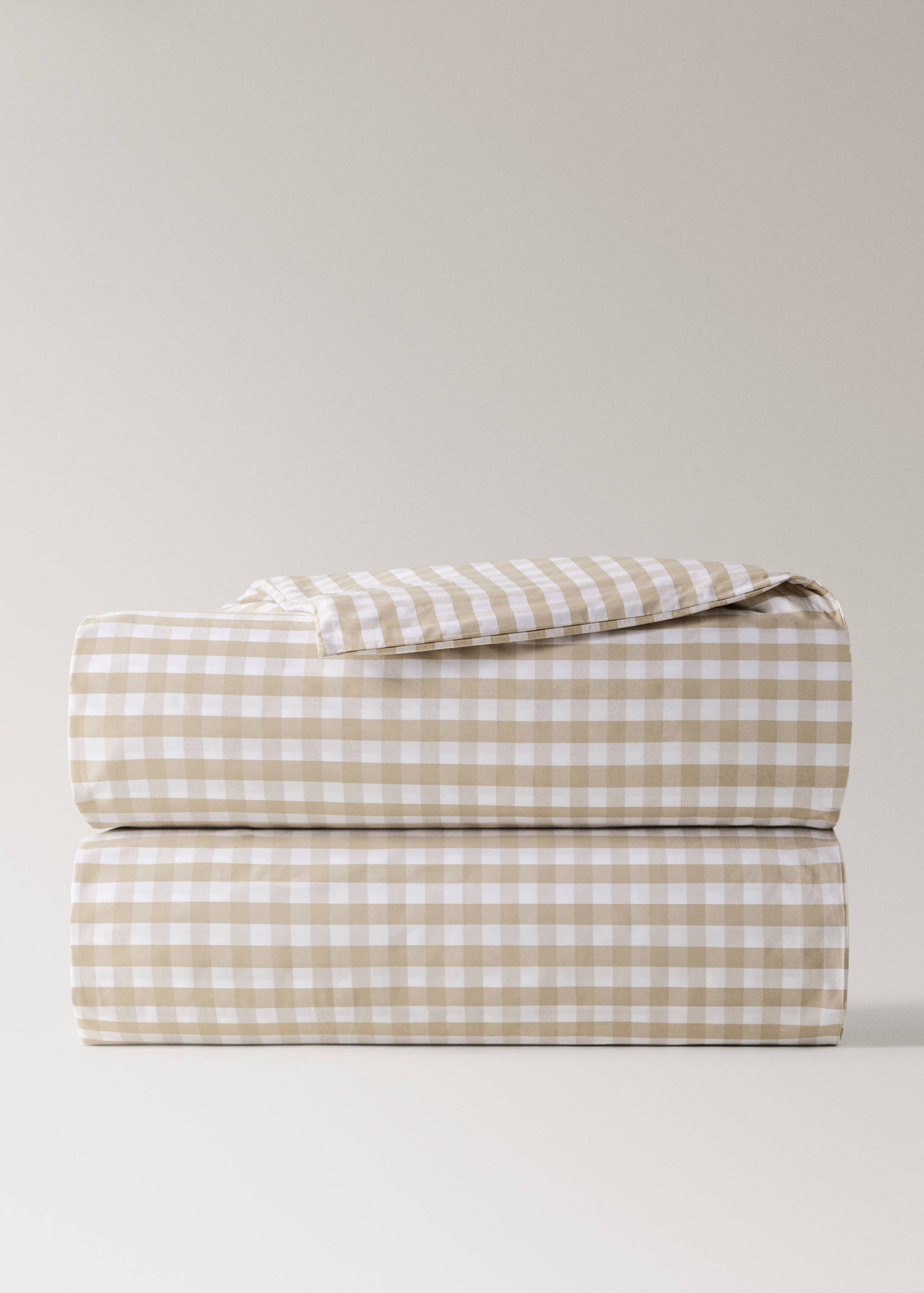 Housse de couette percale de coton carreaux vichy Lit 90 cm - Article sans modèle