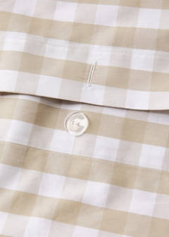 Vichy check percale cotton duvet cover Bed 180/200 cm — Tobacco Brown 3