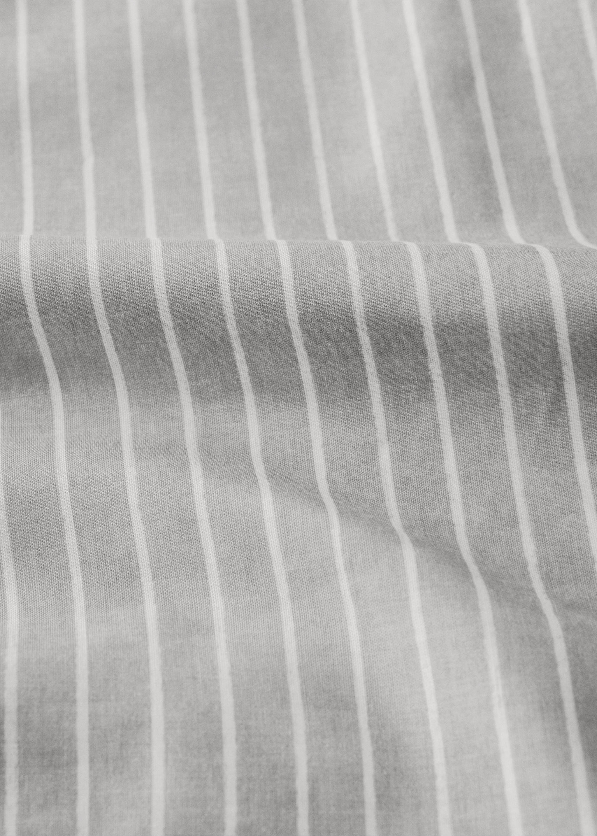 Capa de edredão de percal às riscas (cama 180/200 cm) - Pormenor do artigo 1, Cinzento-claro. Ref: 27002956-00.