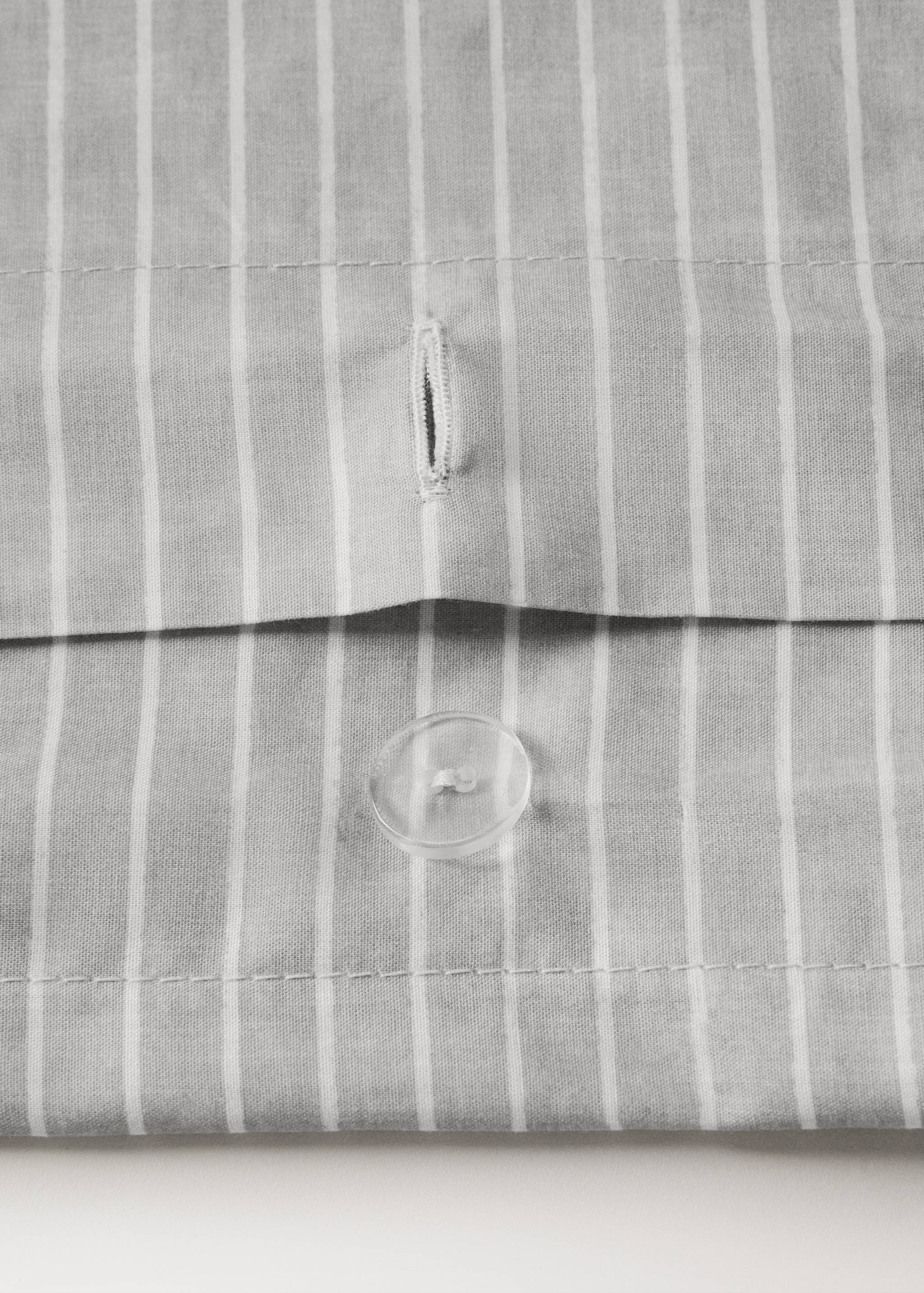 Housse de couette percale de coton rayures lit 180/200 cm - Détail de l'article 2