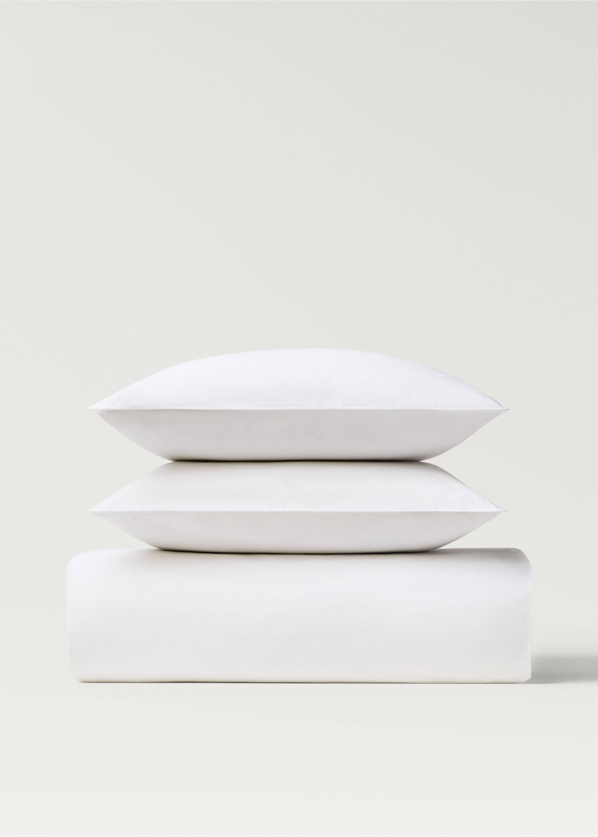 500 threads cotton percale duvet cover King bed - Article without model, White. Ref: 27002957-00.