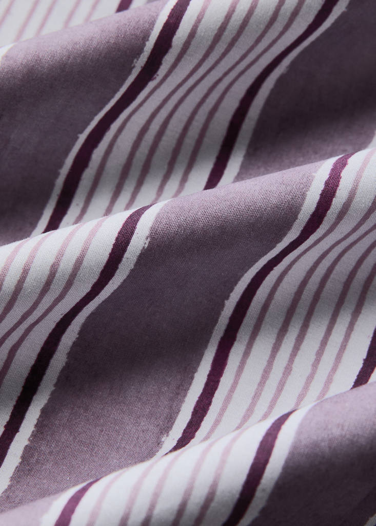 Watercolour Broad Stripes Duvet Cover for 90 cm Bed — Blackberry