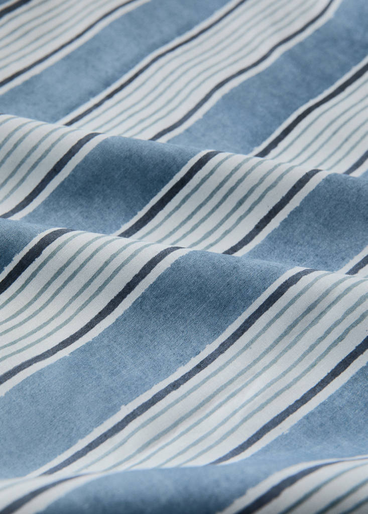 Watercolour Wide Stripes Duvet Cover for Bed 180/200 cm — Blue