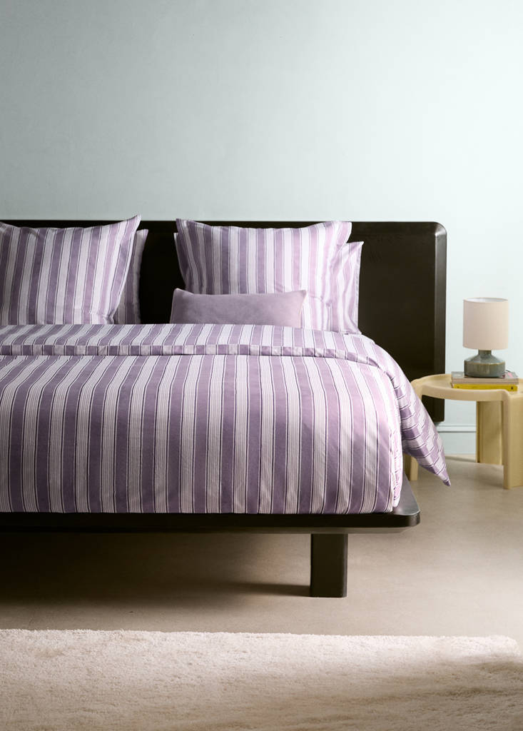 Watercolour Wide Stripes Duvet Cover for Bed 180/200 cm — Blackberry