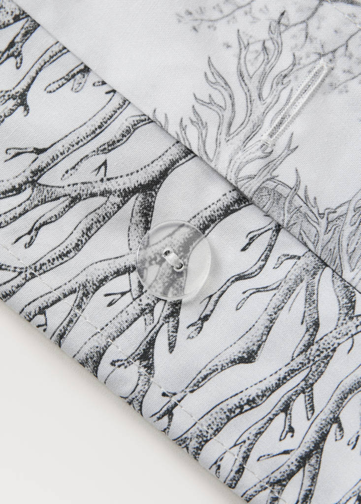 Percale printed duvet cover sea background 90 cm bed — Grey