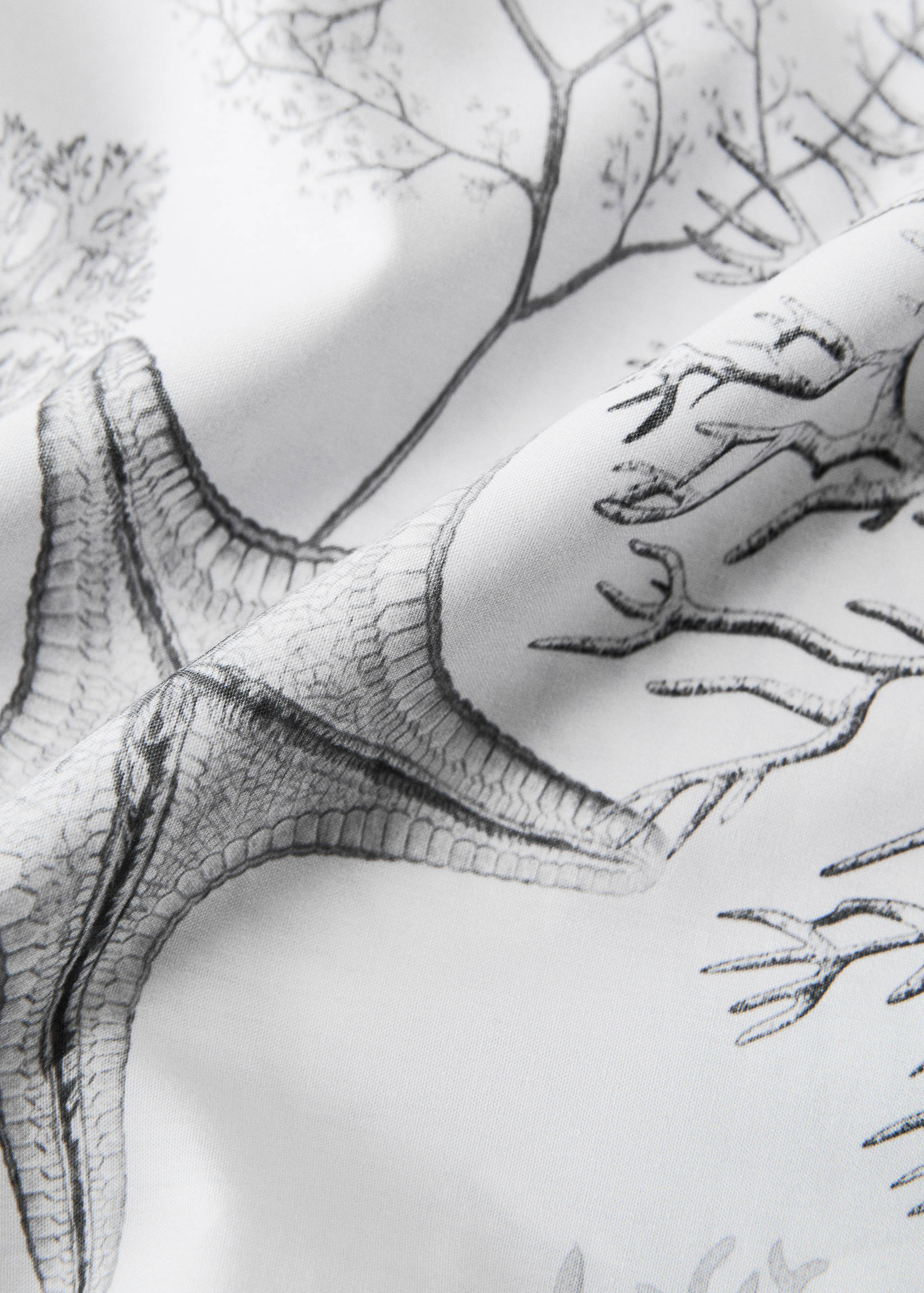 Dekbedovertrek van perkal met zeebodemprint, voor een bed van 180/200 cm - Detail van het artikel 1