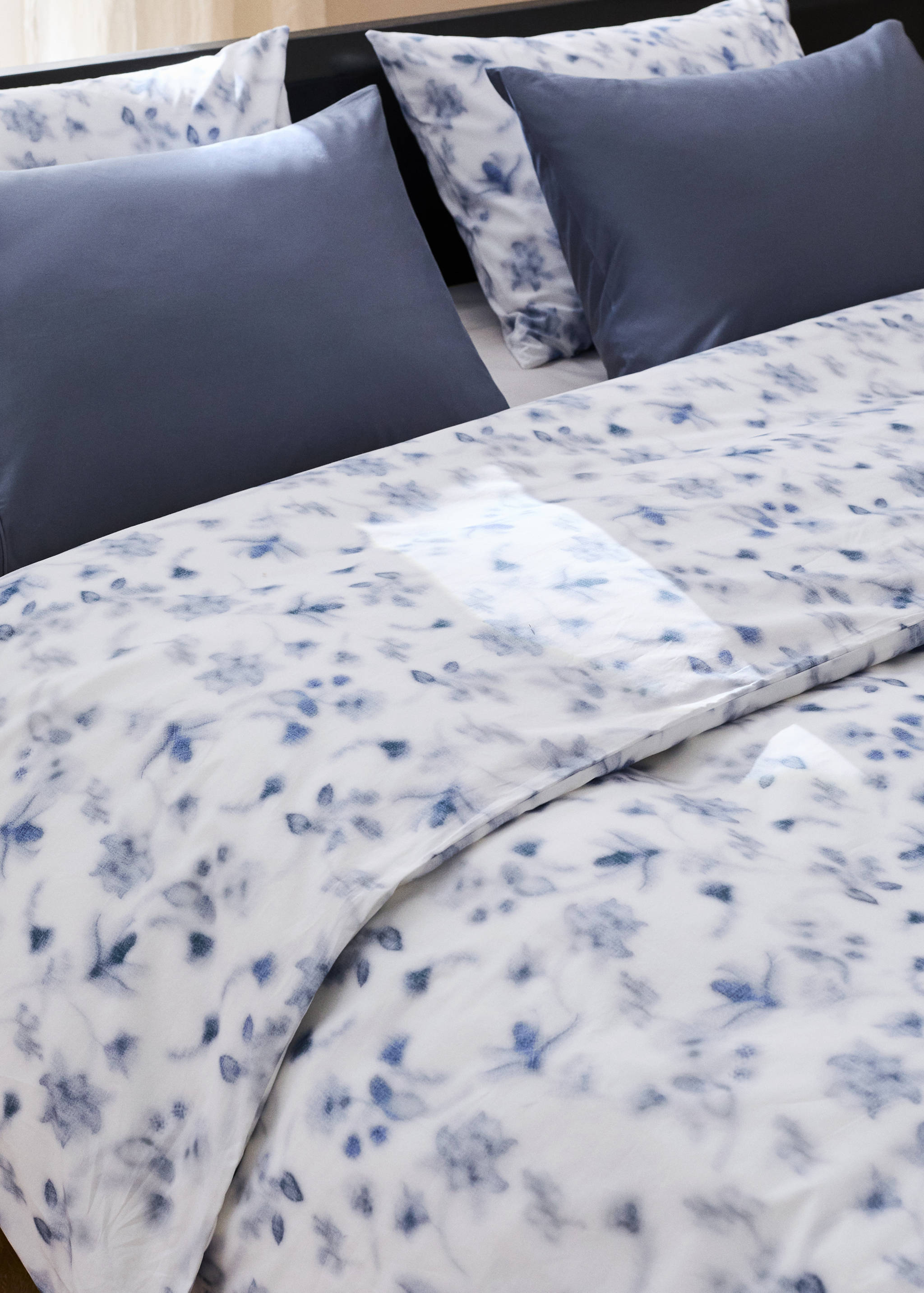 Faded floral percale duvet cover for 90 cm bed - Details of the article 7