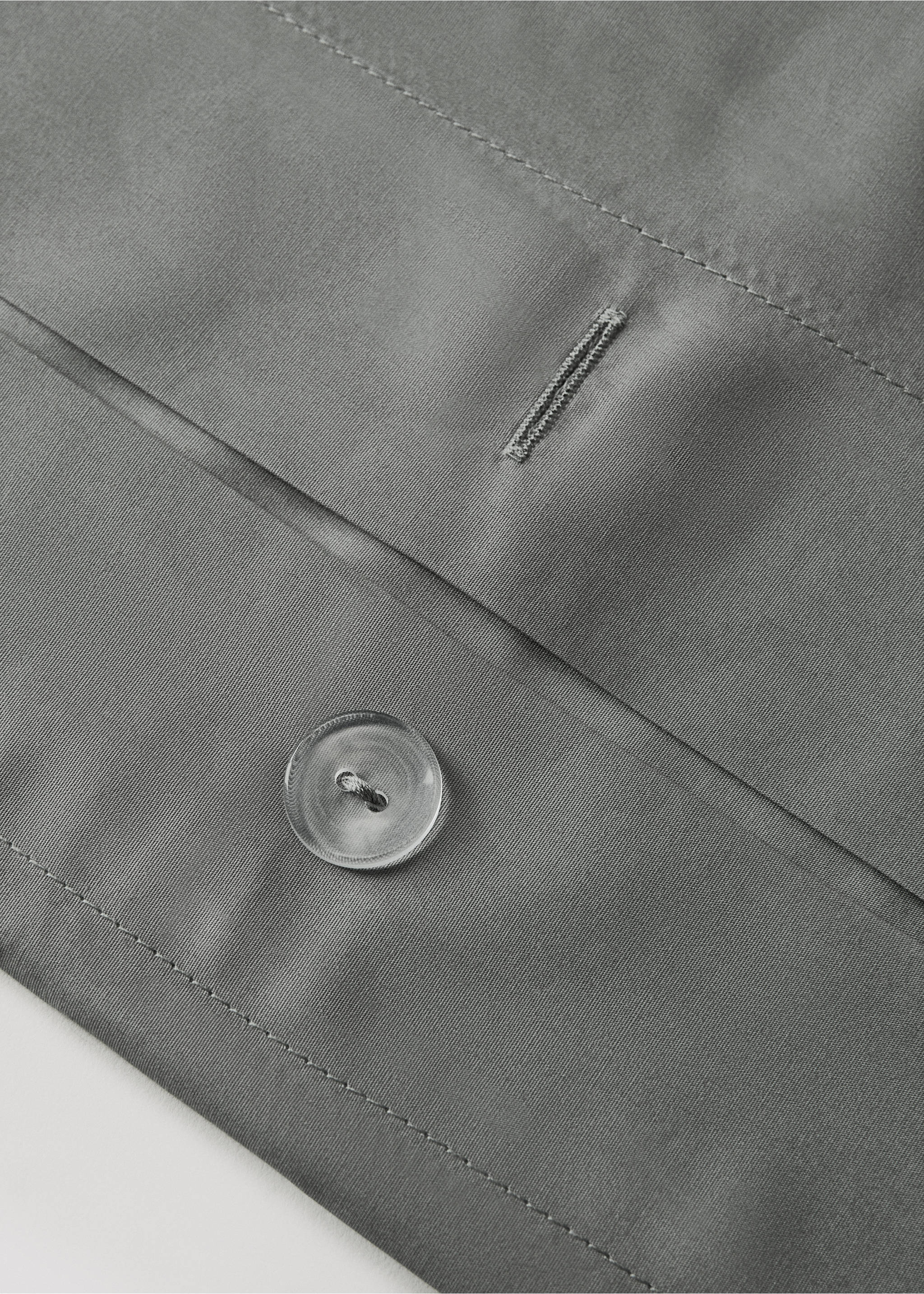 500 thread count percale cotton duvet cover for a 200 cm bed - Details of the article 2, Grey. Ref: 27002994-00.