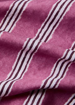 Tricolour striped percale cotton duvet cover for a 90cm bed — Cherry 2