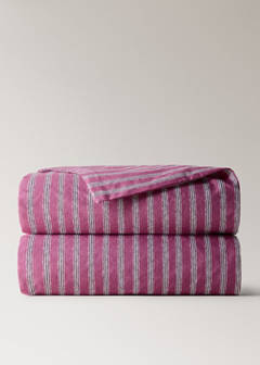 Tricolour striped percale cotton duvet cover for a 90cm bed — Cherry 5