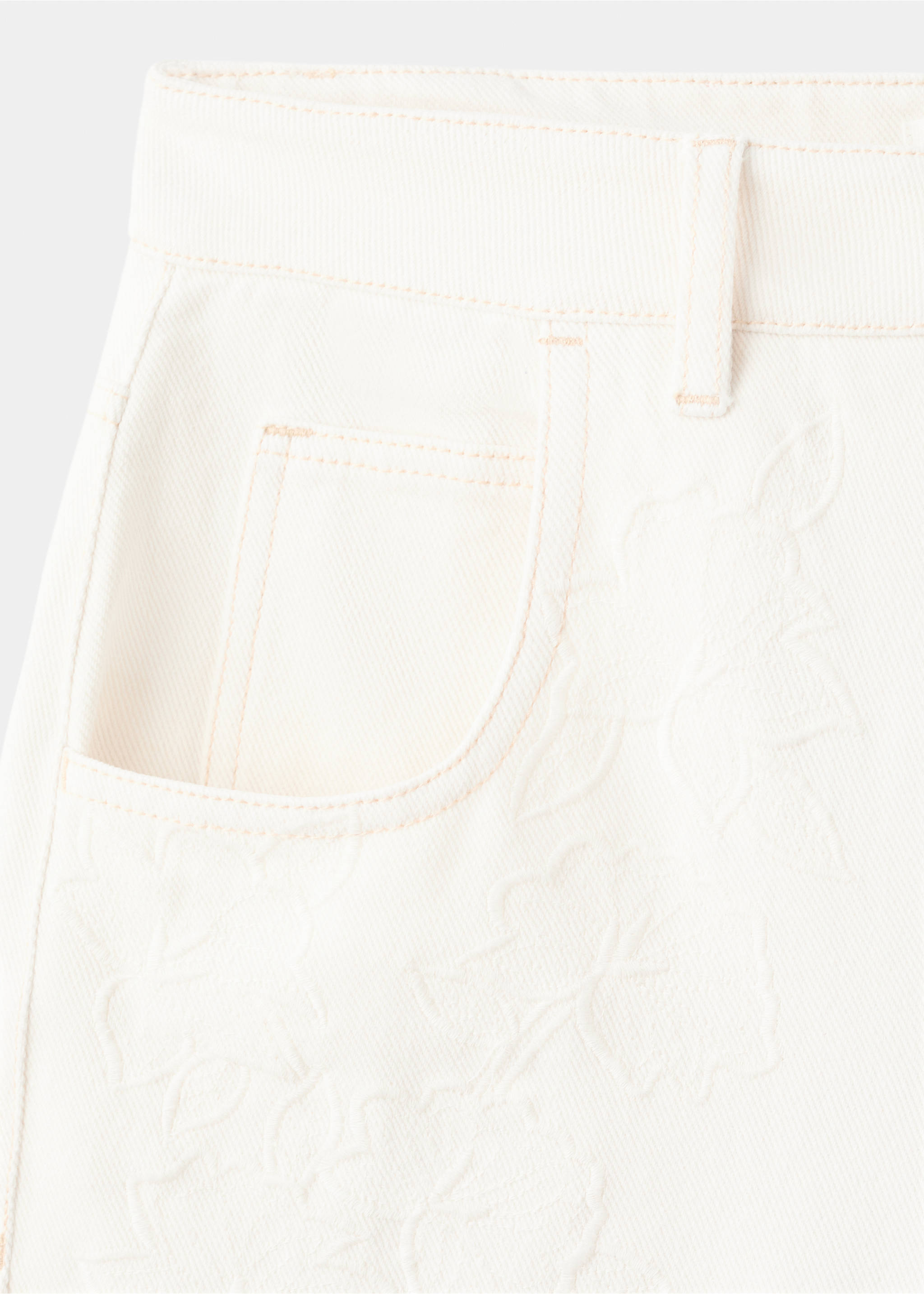 Wide leg mid-rise jeans - Details of the article 8, Off White. Ref: 27003279-00.