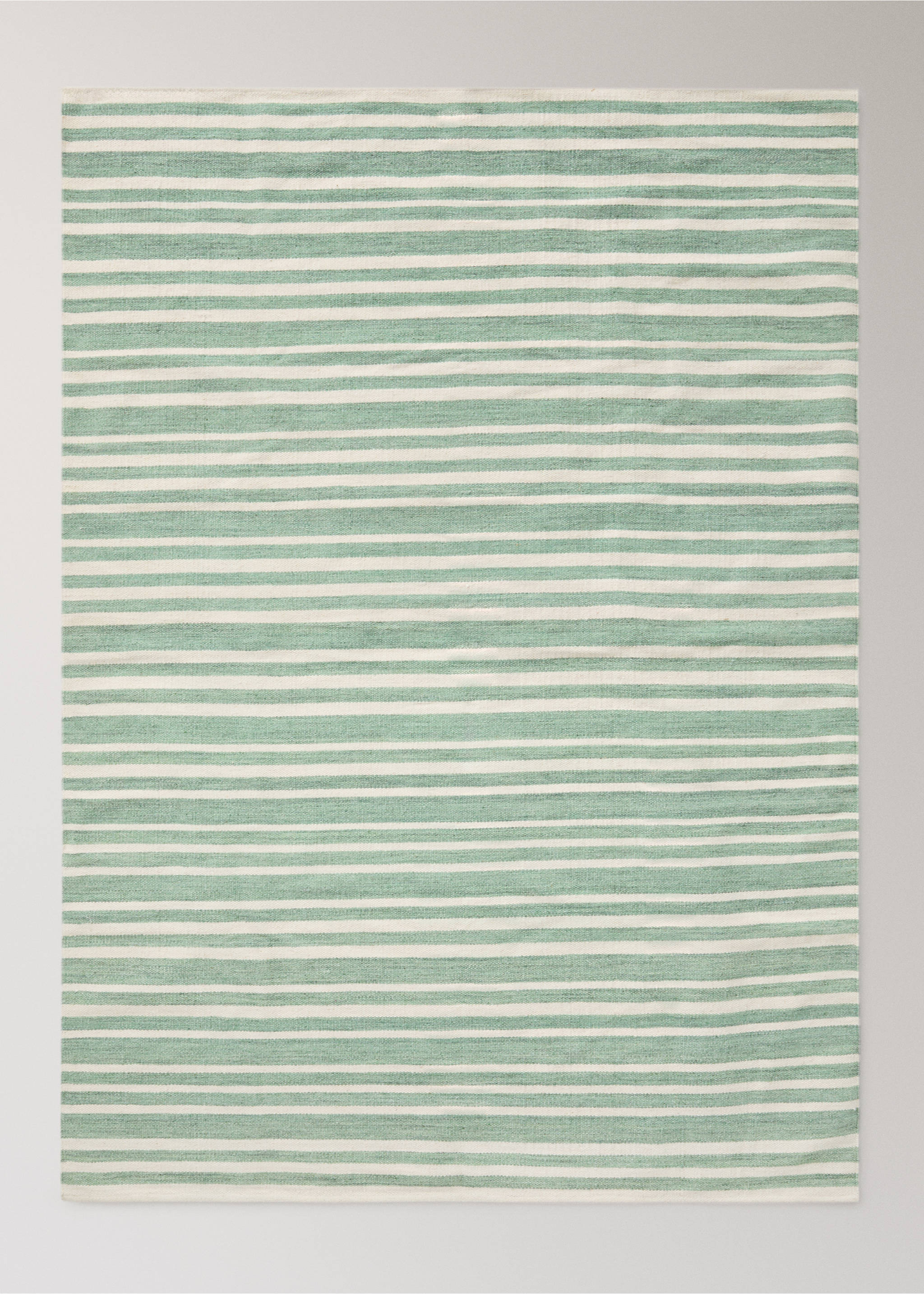 Covor mare din lână cu dungi color mari - Articol fără model, Verde. Ref: 27003281-00.