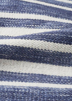 Large striped wool carpet — Blue 2