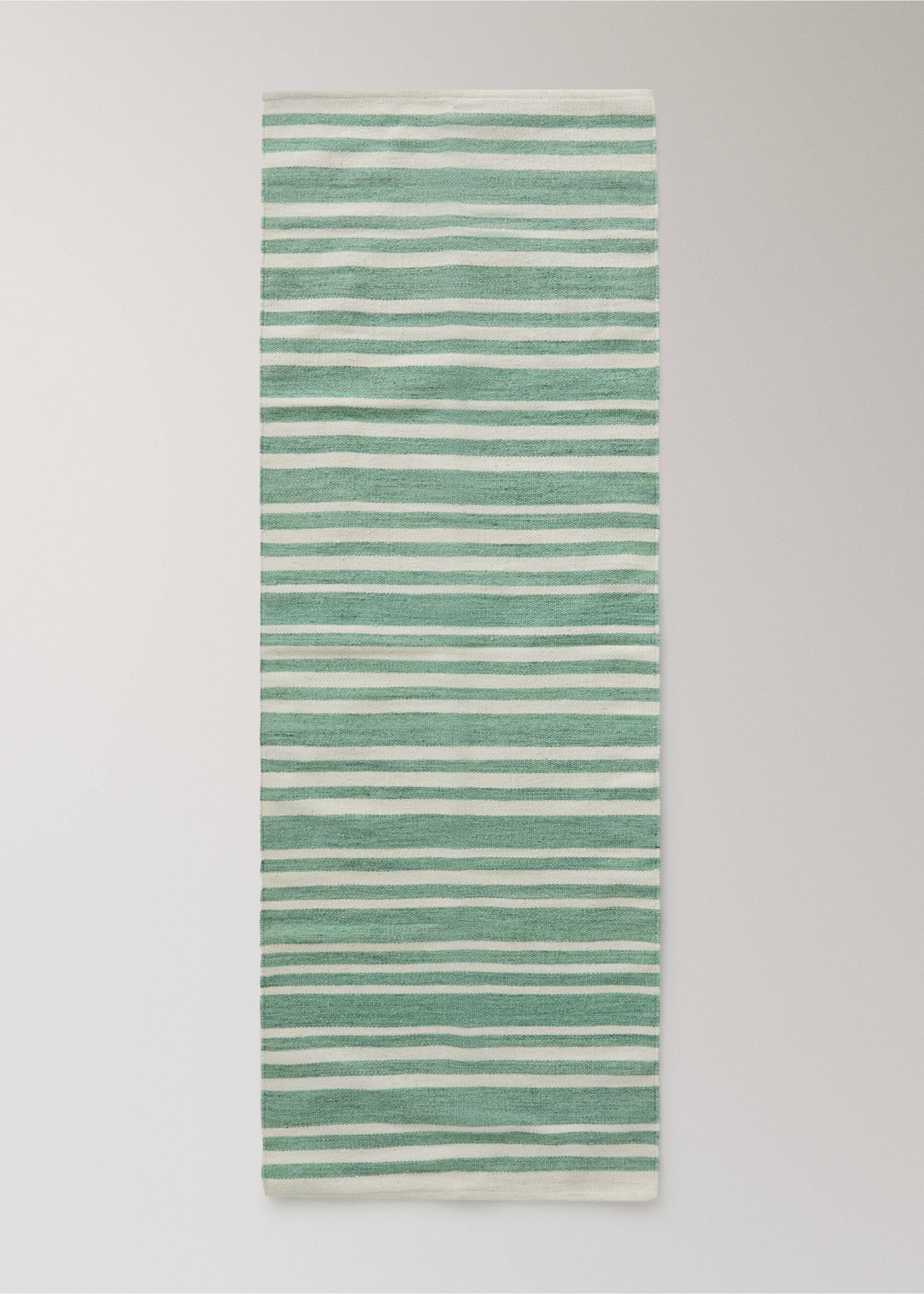 Covor mare din lână cu dungi - Articol fără model, Verde. Ref: 27003282-00.