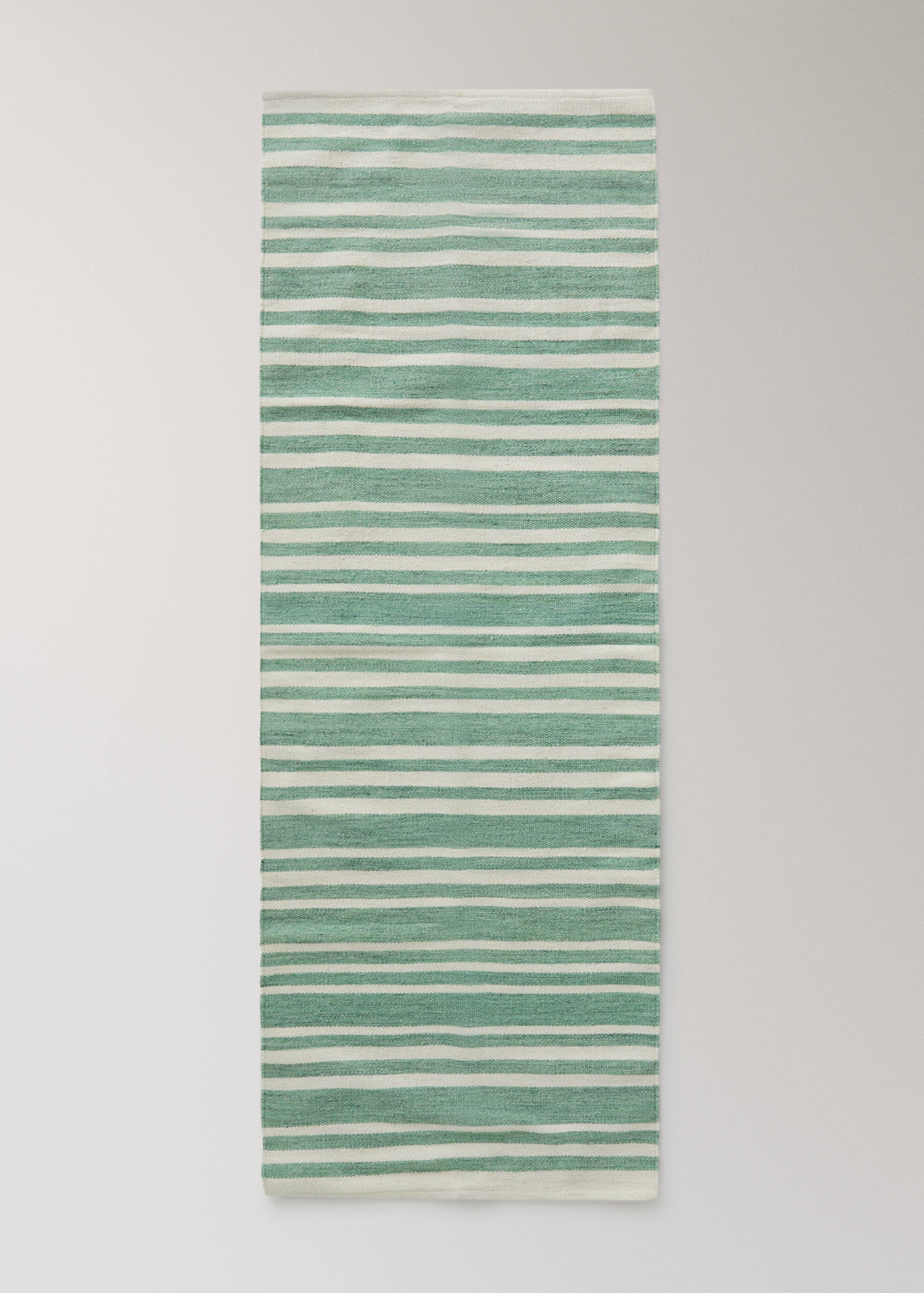 Large wool striped rug - Article without model