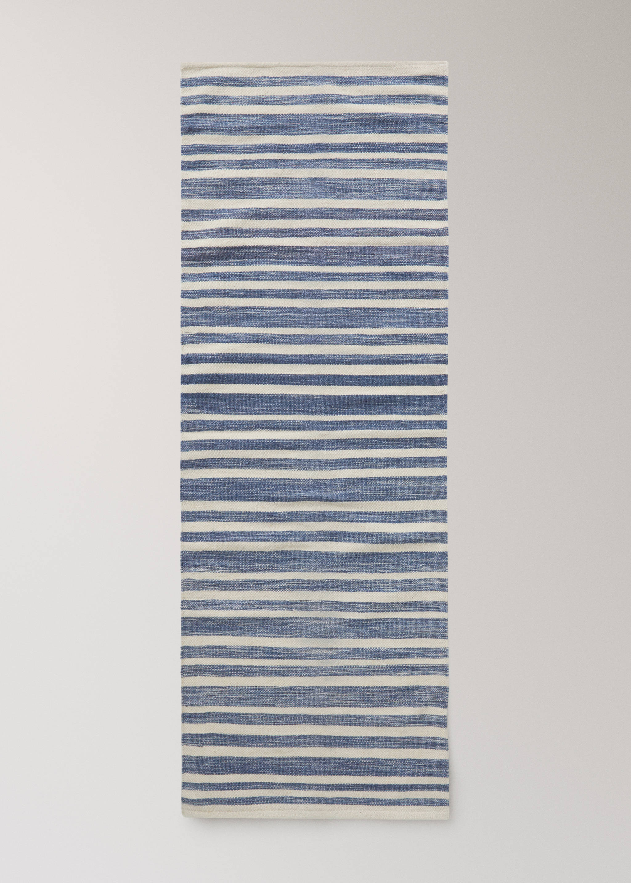 Large wool striped rug - Article without model