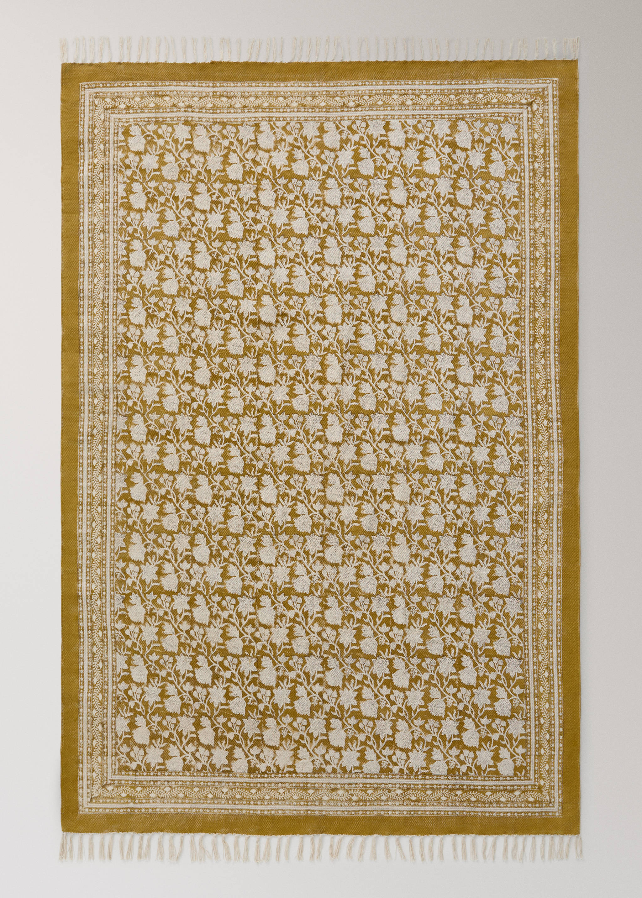 Cotton rug with floral pattern - Article without model