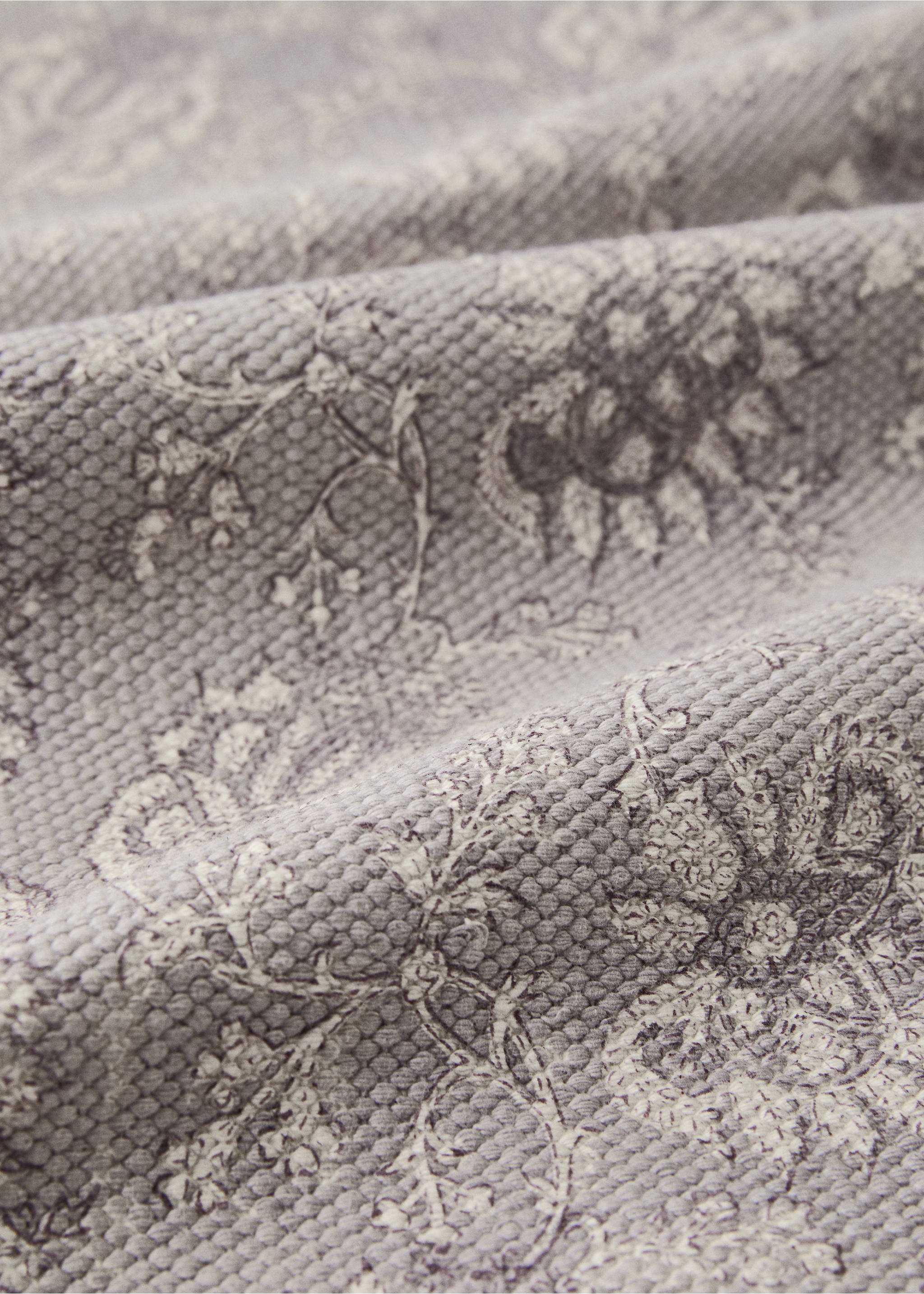 Kleiner Baumwollteppich mit Blumenmuster - Detail des Artikels 1, Lila. Ref: 27003284-00.