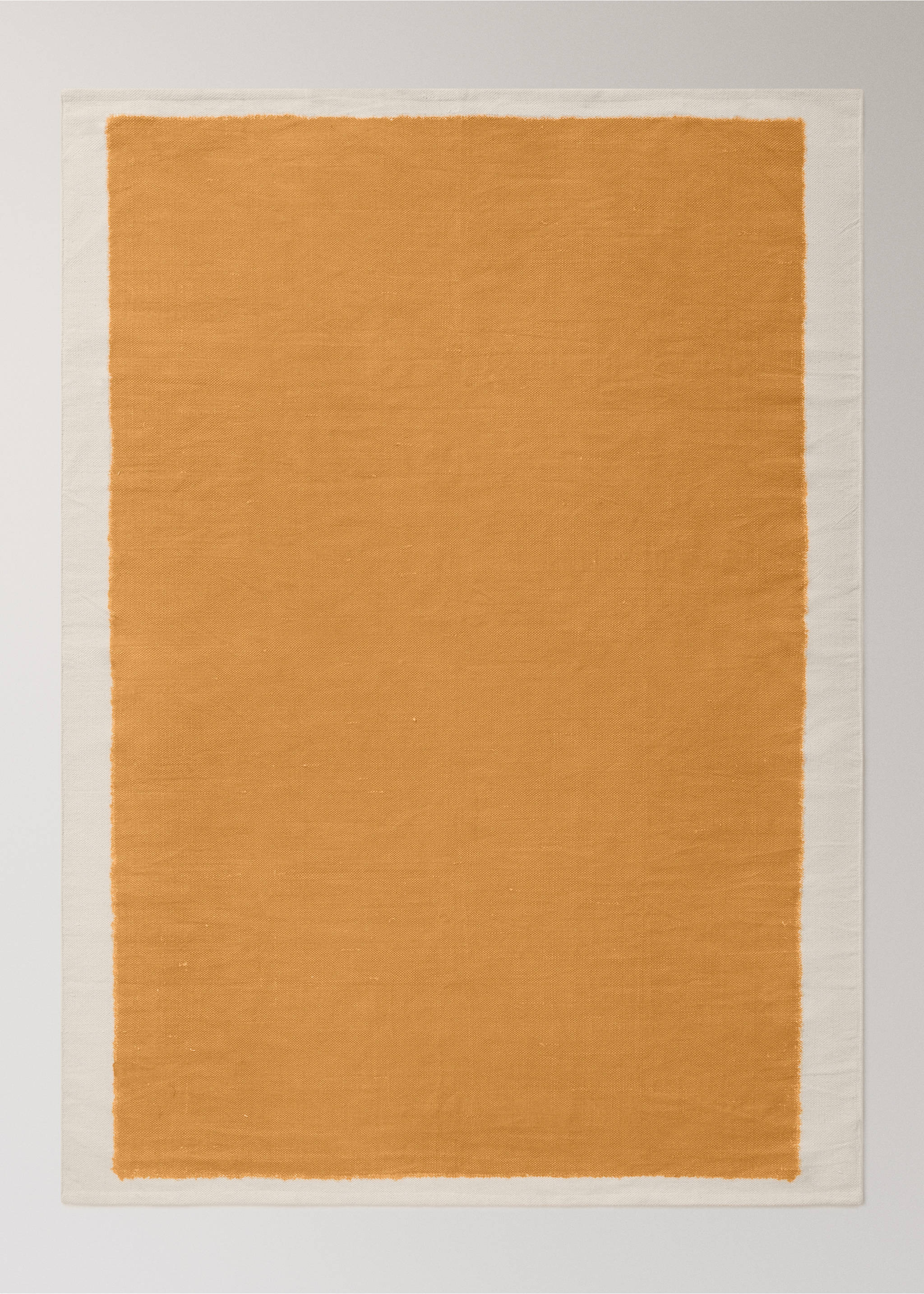 Baumwollteppich mit zweifarbigem Print - Artikel ohne Model, Gelb. Ref: 27003285-00.