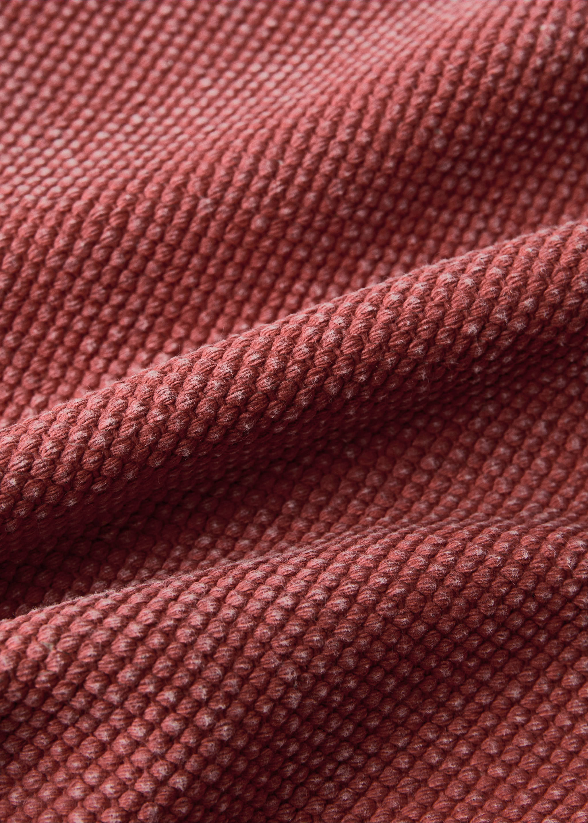 Baumwollteppich mit zweifarbigem Print - Detail des Artikels 1, Rot. Ref: 27003285-00.