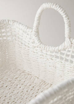 Two-handled paper basket — White 2