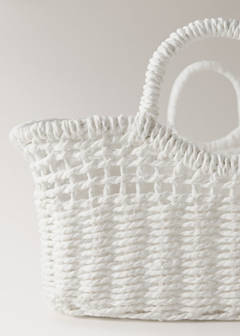 Two-handled paper basket — White 3