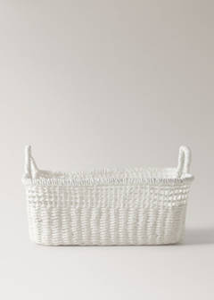Two-handled paper basket — White 5
