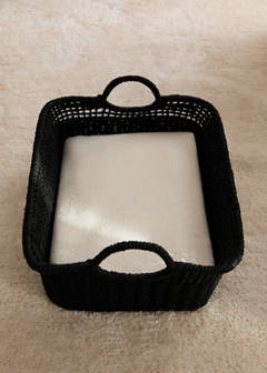 Two-handled paper basket — Black 1