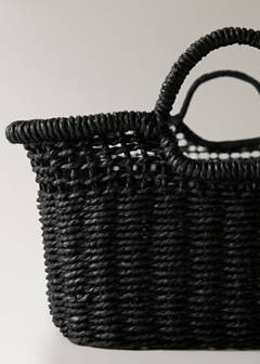 Two-handled paper basket — Black 3