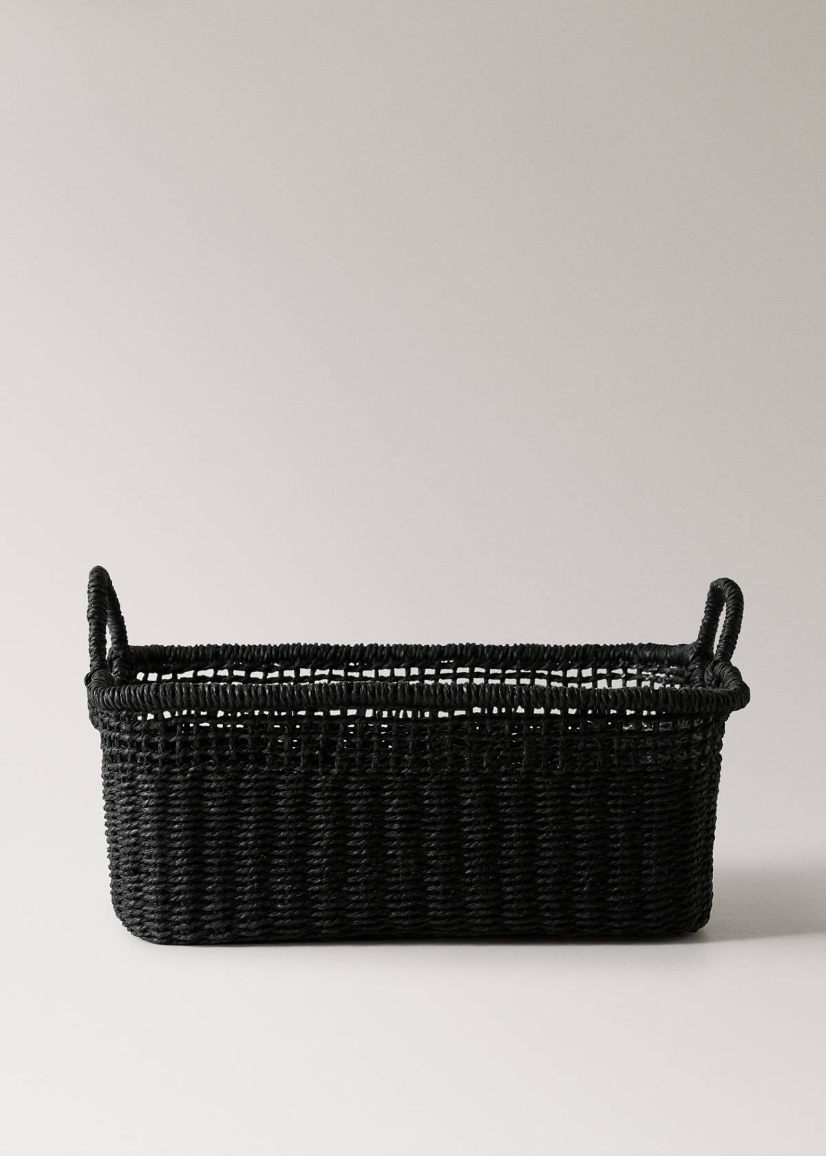 Two-handled paper basket — Black