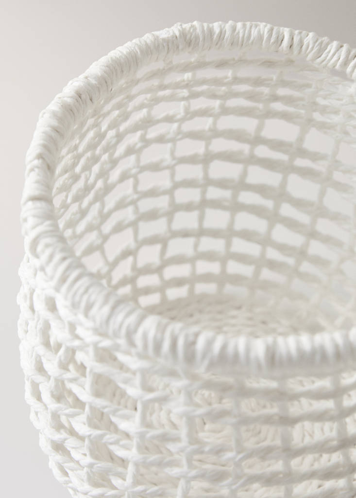Toilet roll basket — White