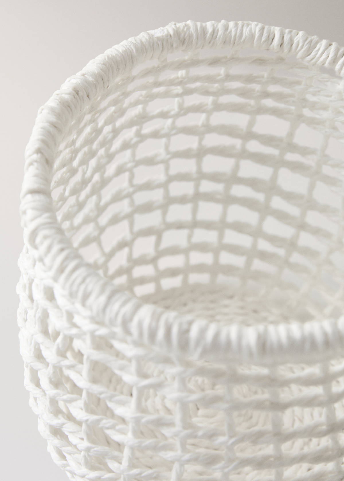 Toilet roll basket — White