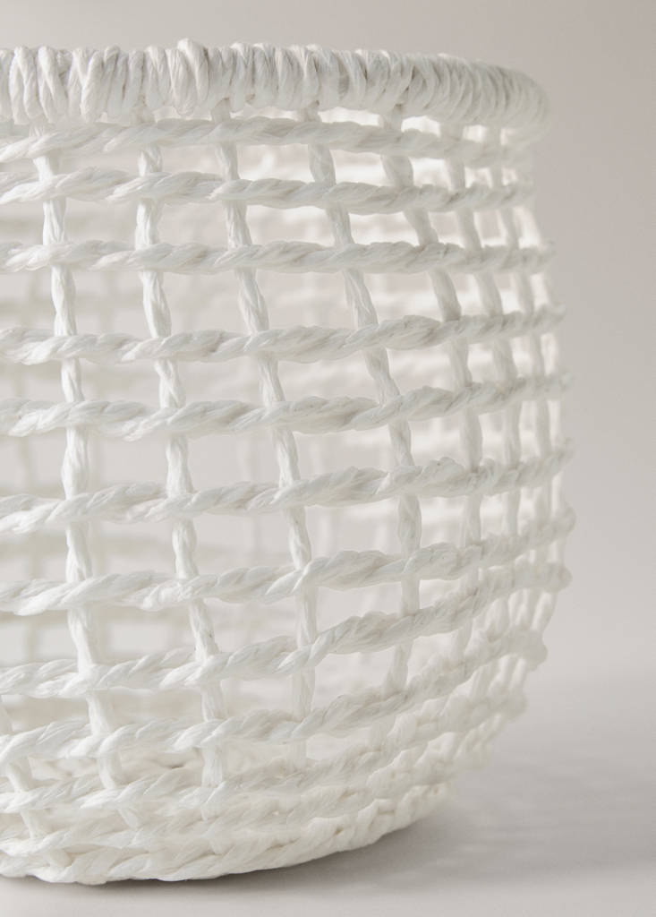 Toilet roll basket — White