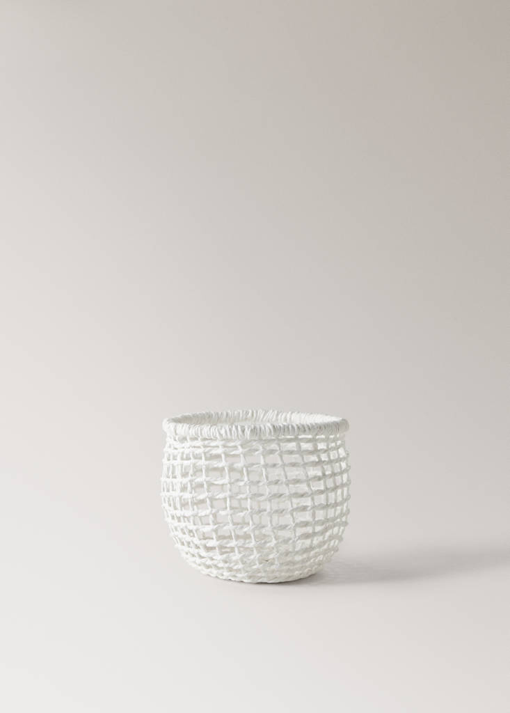 Toilet roll basket — White