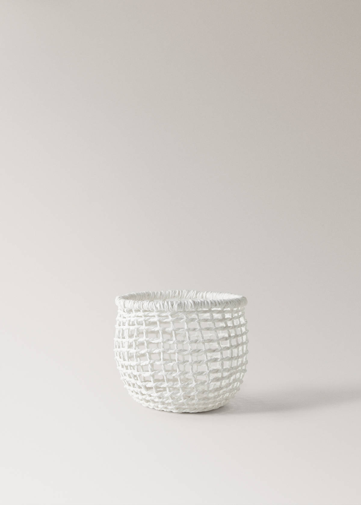 Toilet roll basket — White