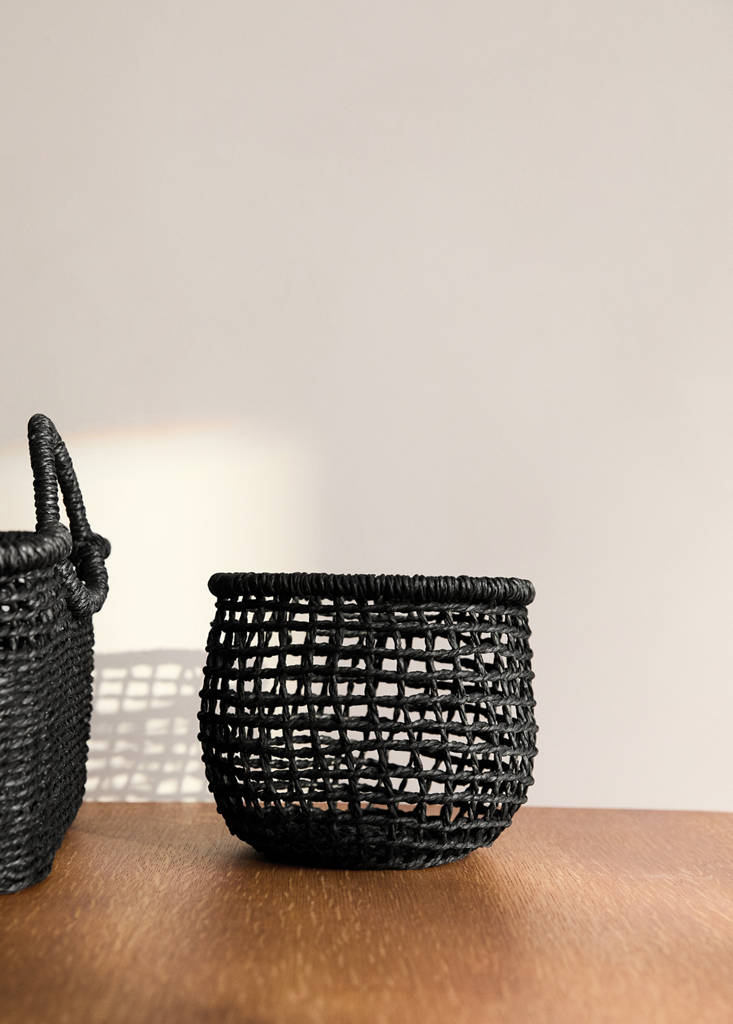 Toilet roll basket — Black