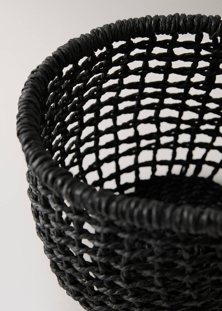 Toilet roll basket — Black