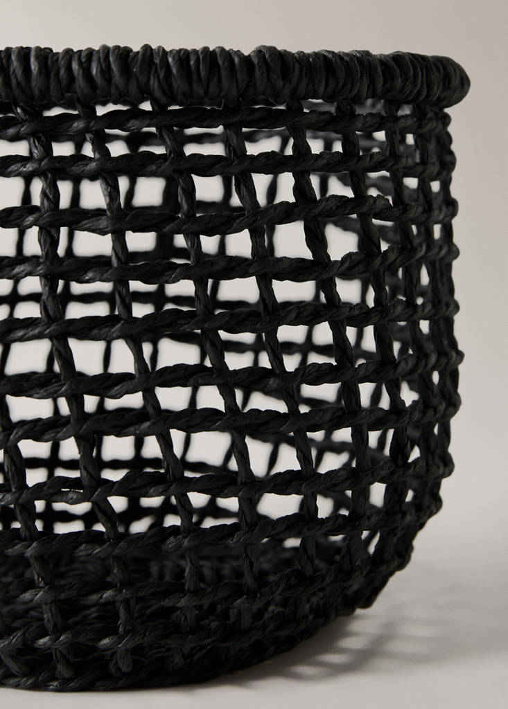 Toilet roll basket — Black