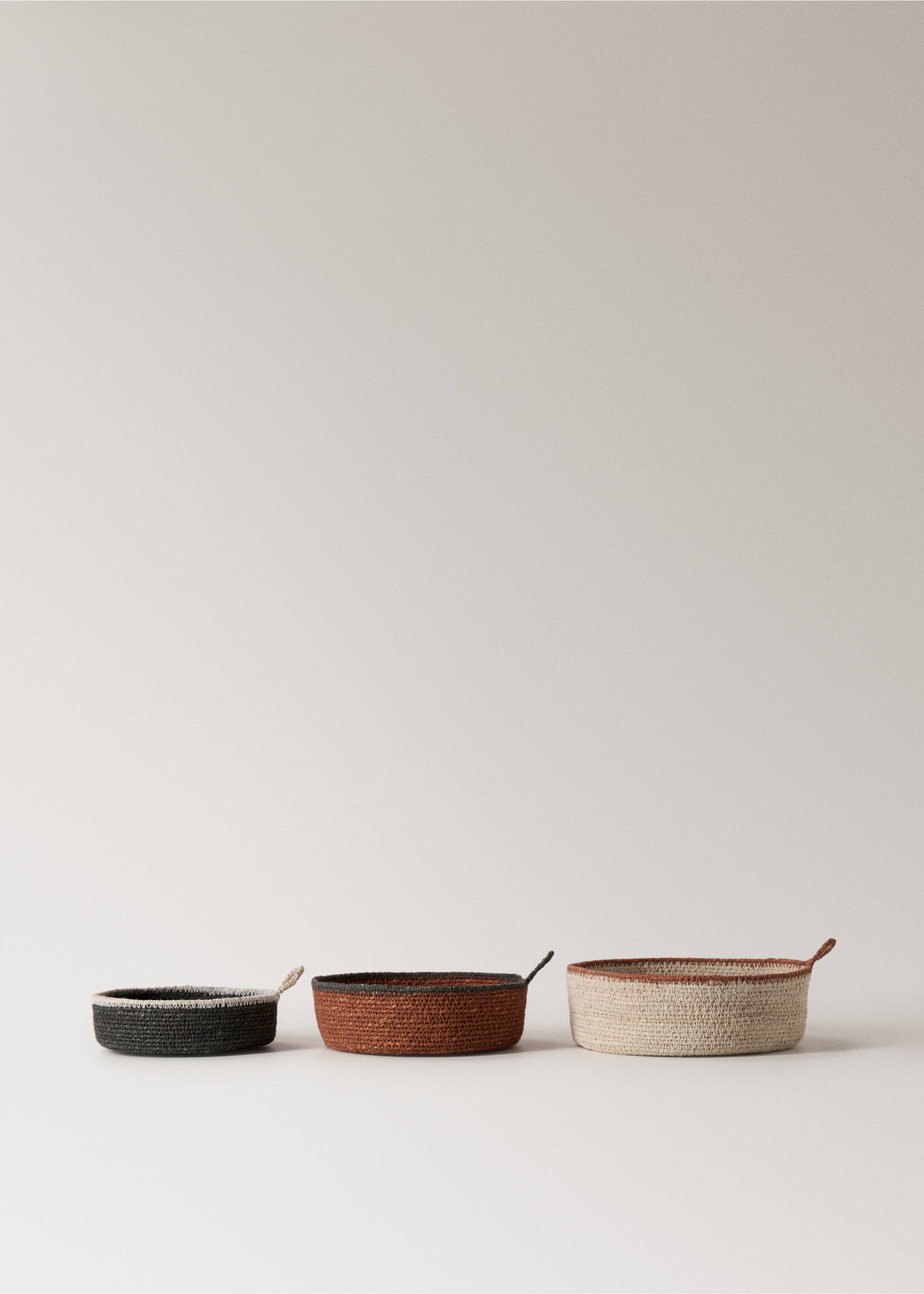 Combined seagrass baskets - Article without model, Ecru. Ref: 27003298-00.