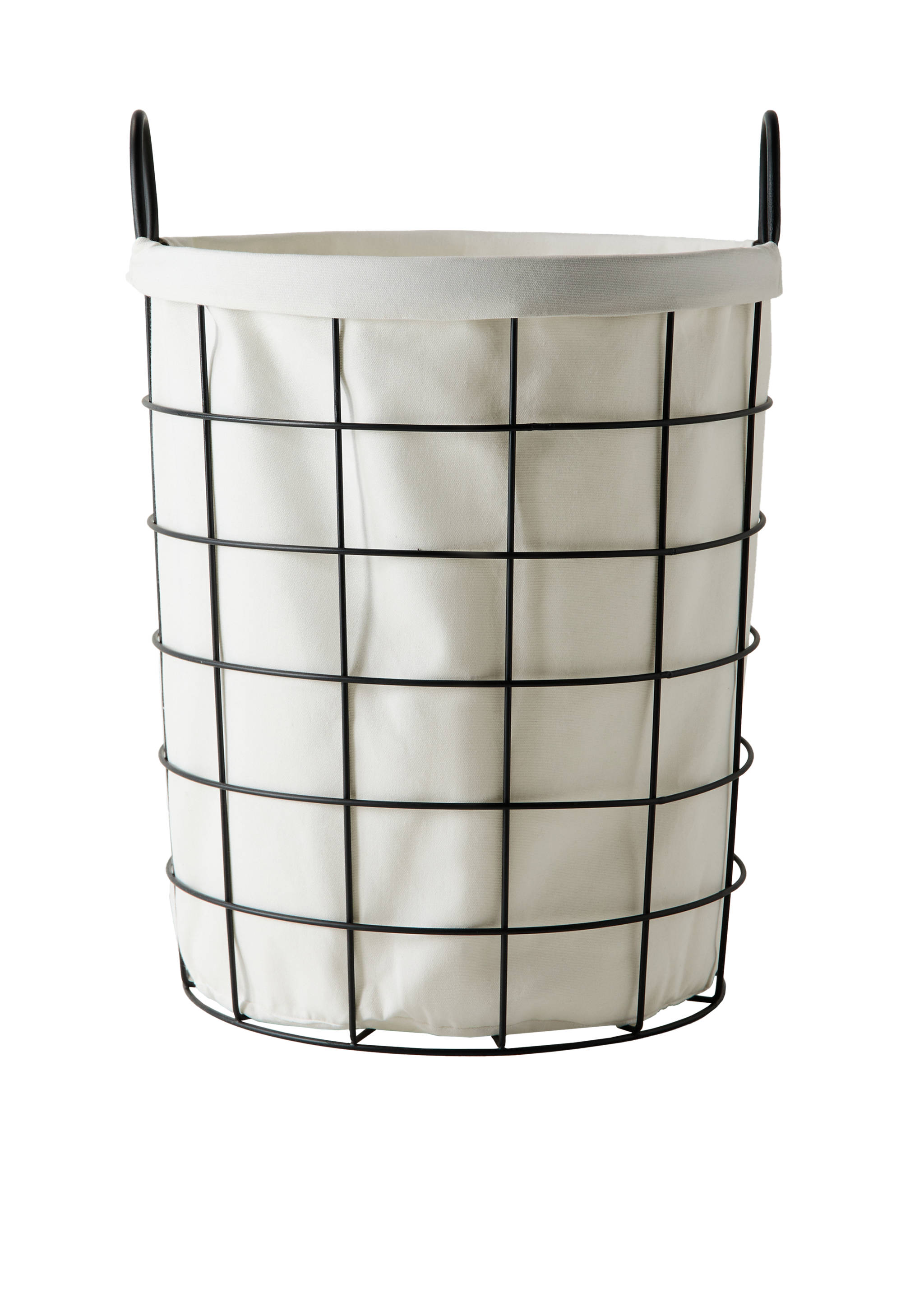 Metal mesh basket with fabric interior - Panoramic plane