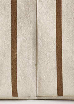 Textile basket with striped design — White 3