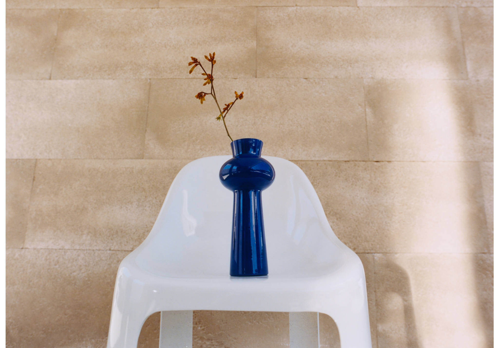 Elongated glass vase - Panoramic plane
