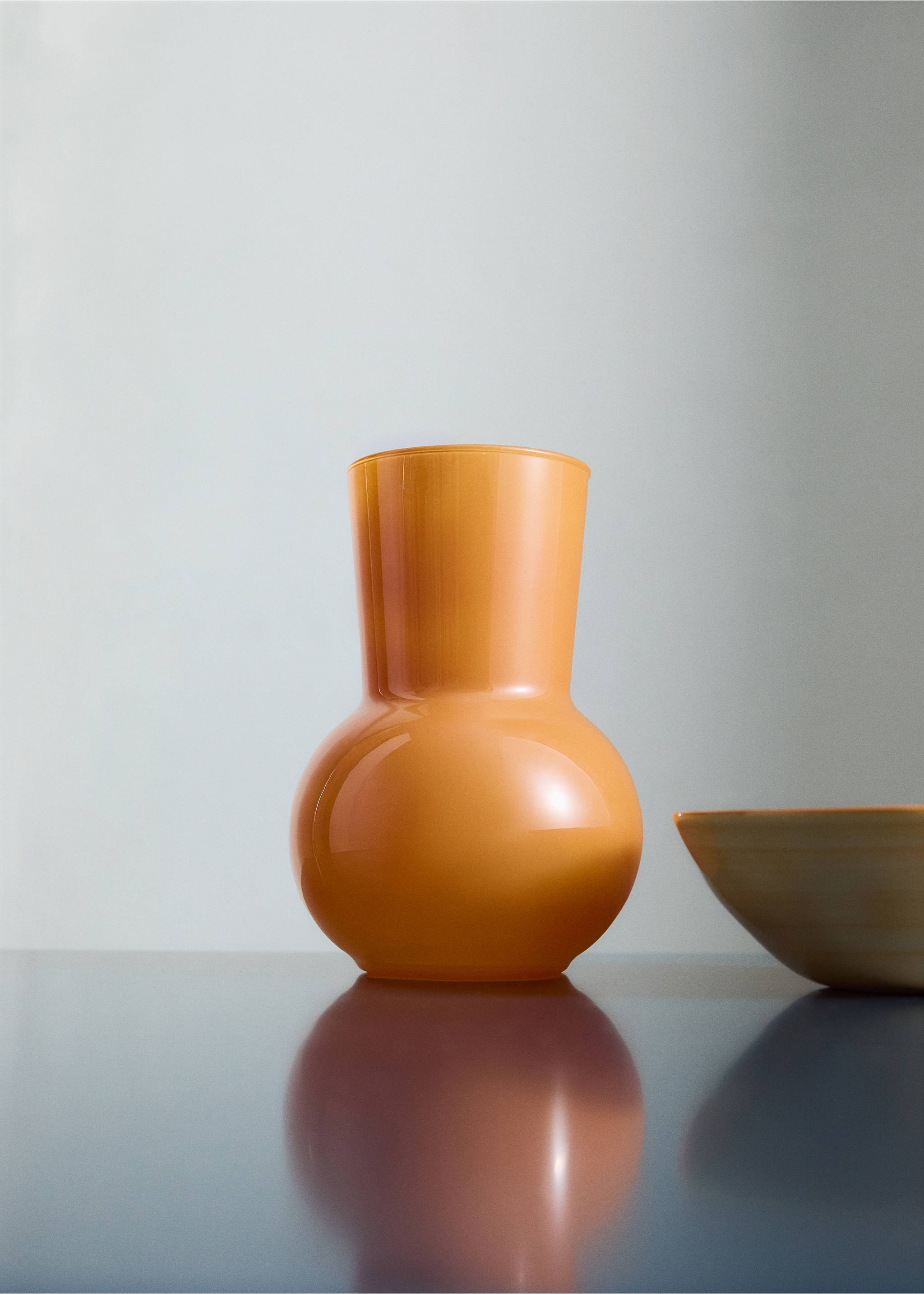 Glass coloured vase - General plane, Pastel Orange. Ref: 27003315-00.