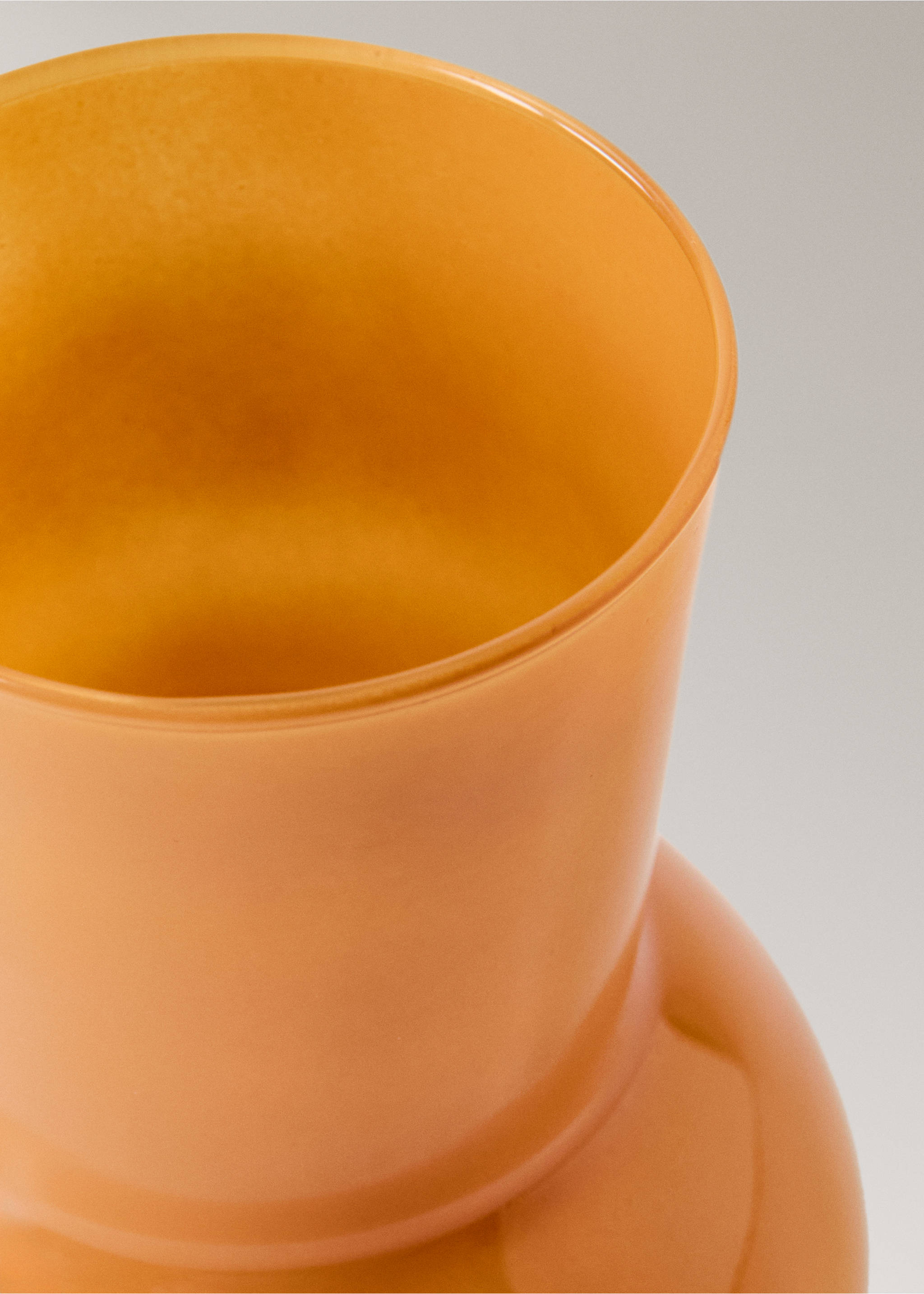 Glass coloured vase - Details of the article 1, Pastel Orange. Ref: 27003315-00.
