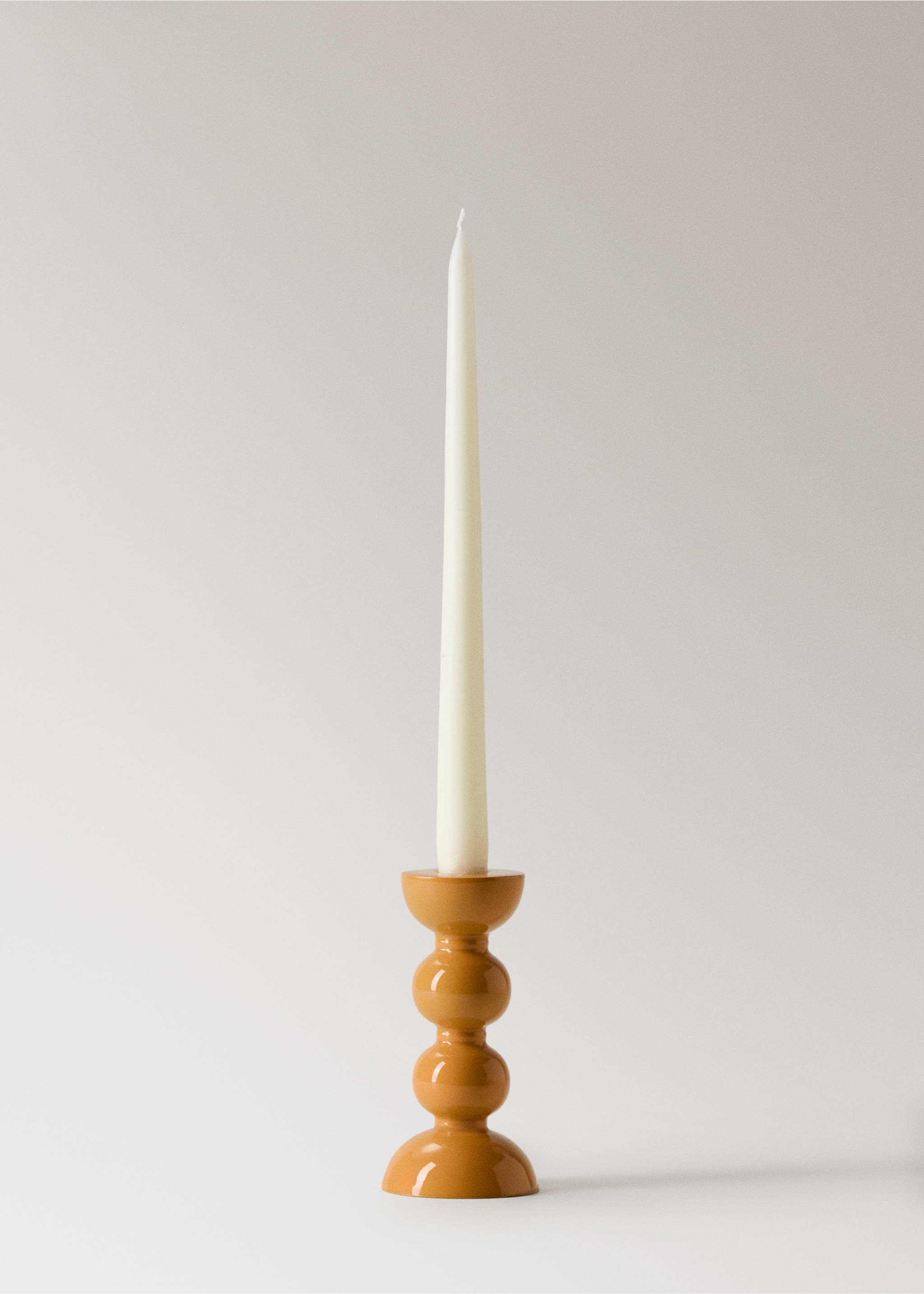 Medium metal candle holder - Details of the article 3, Gold. Ref: 27003319-00.