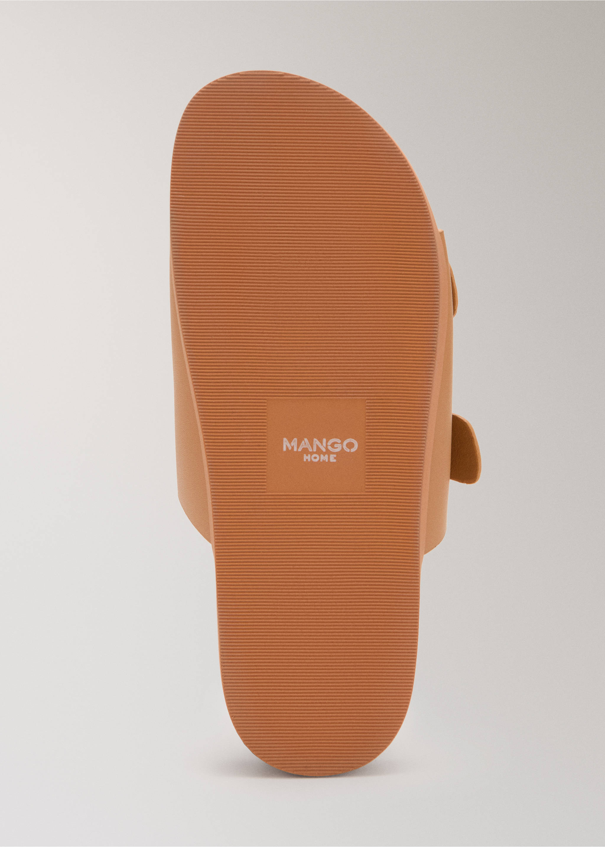 Double buckle leather sandals - Details of the article 3, Orange. Ref: 27003321-00.