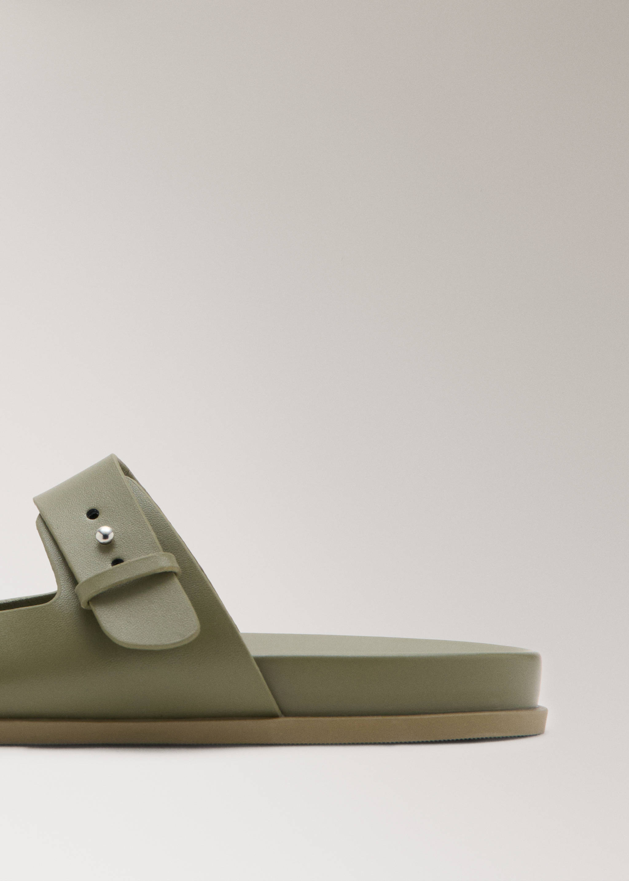 Double buckle leather sandals - Details of the article 1