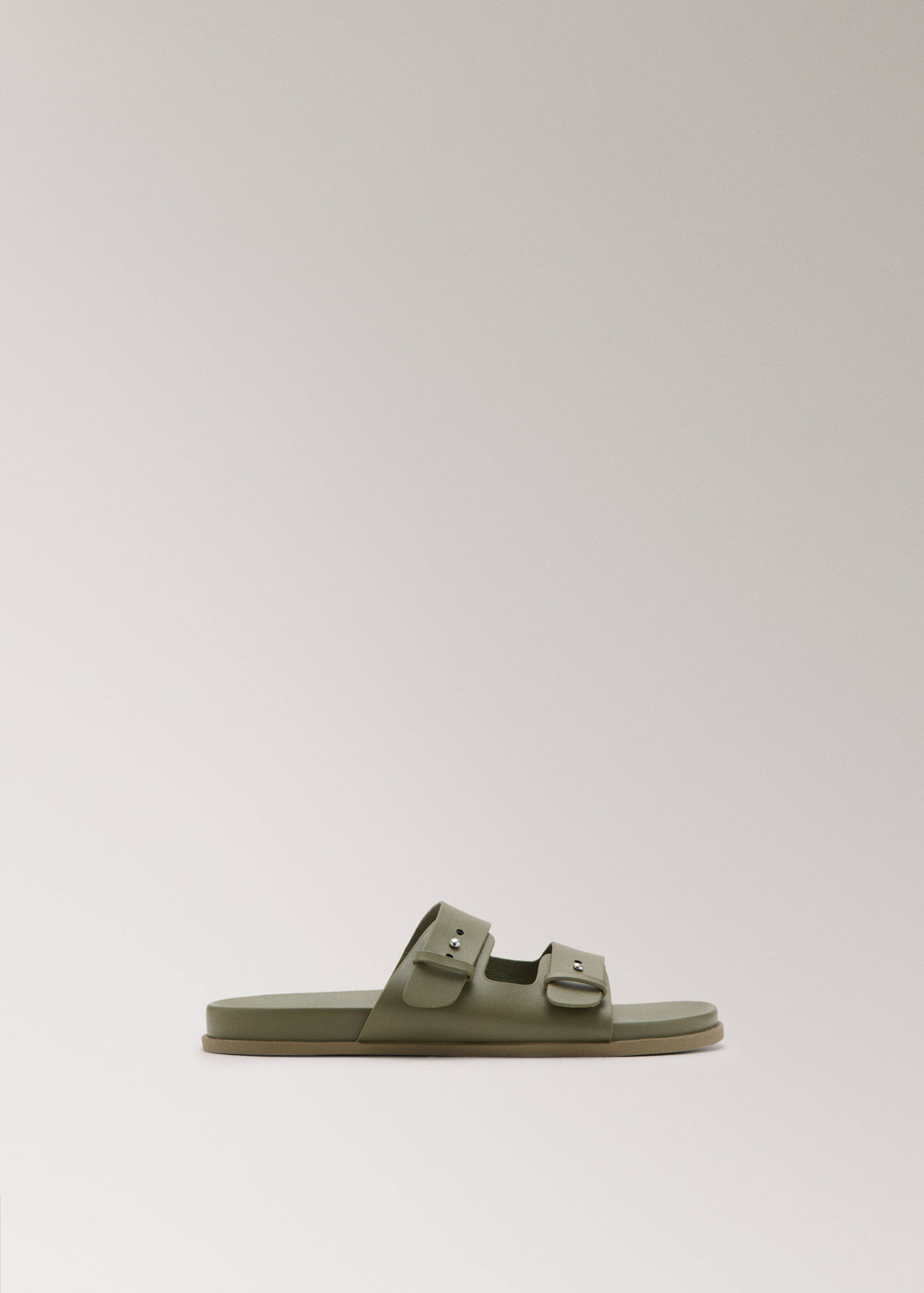 Double buckle leather sandals - Article without model