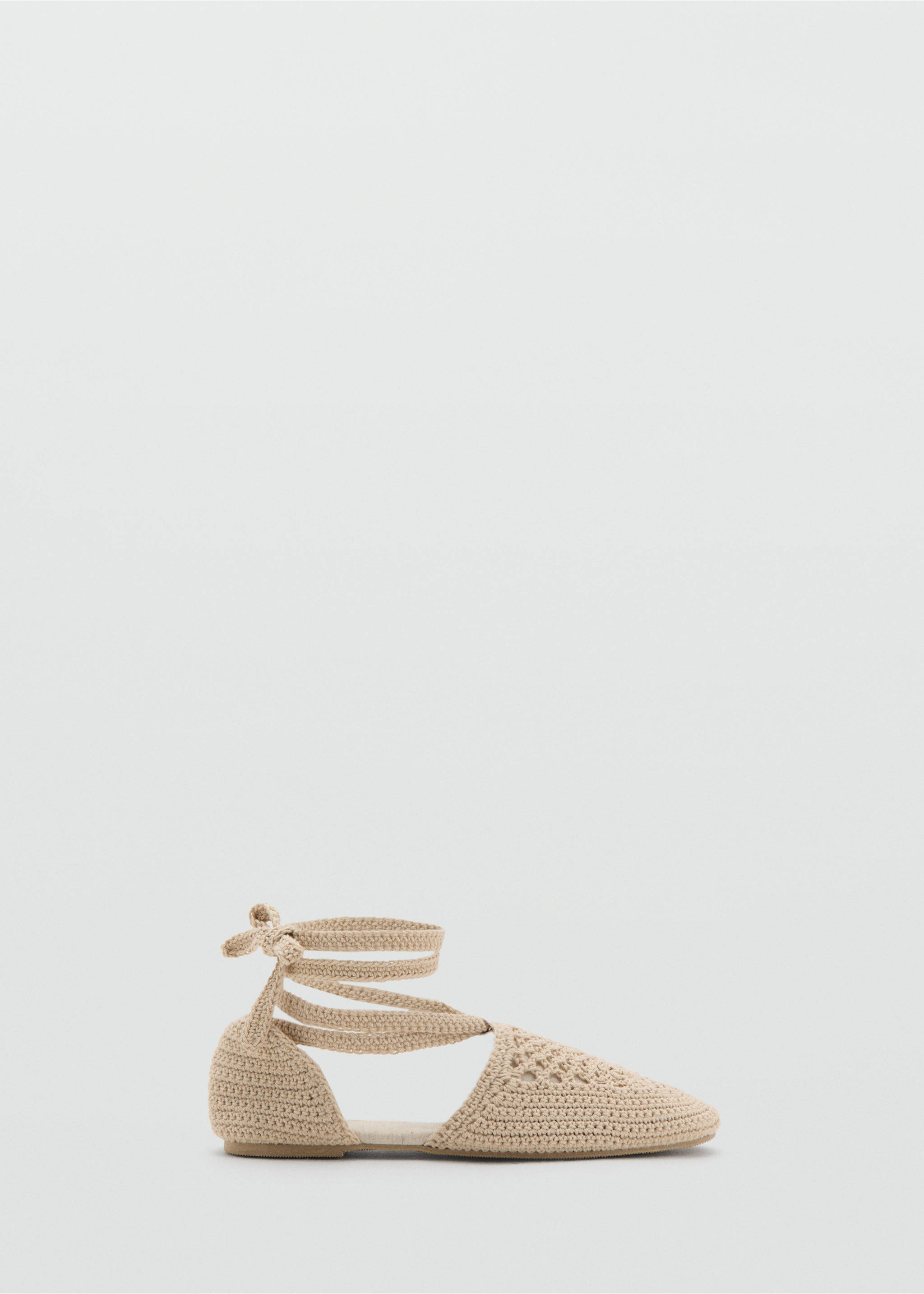 Crochet lace-up sandal - Article without model, Beige. Ref: 27003323-00.