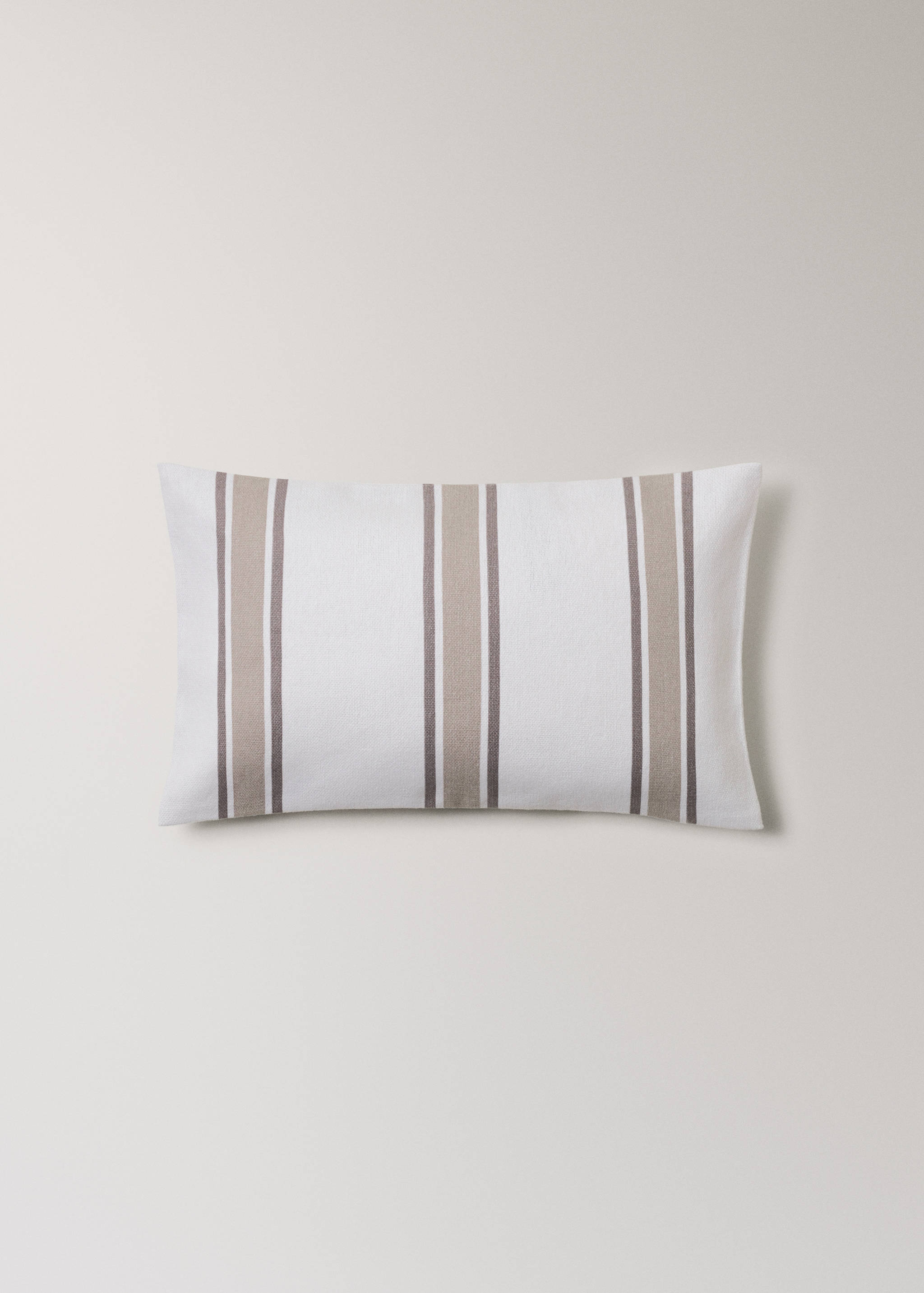 Cotton cushion cover with two-tone stripes 30x50 cm - Article without model